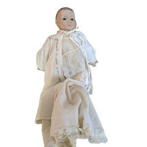 Musical Baby Doll, Bisque Head with Brahms Lullaby Windup